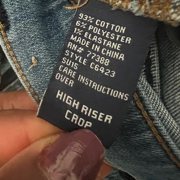 Madewell high riser crop skinny size 26 blue jeans US size 4 - Picture 8 of 10